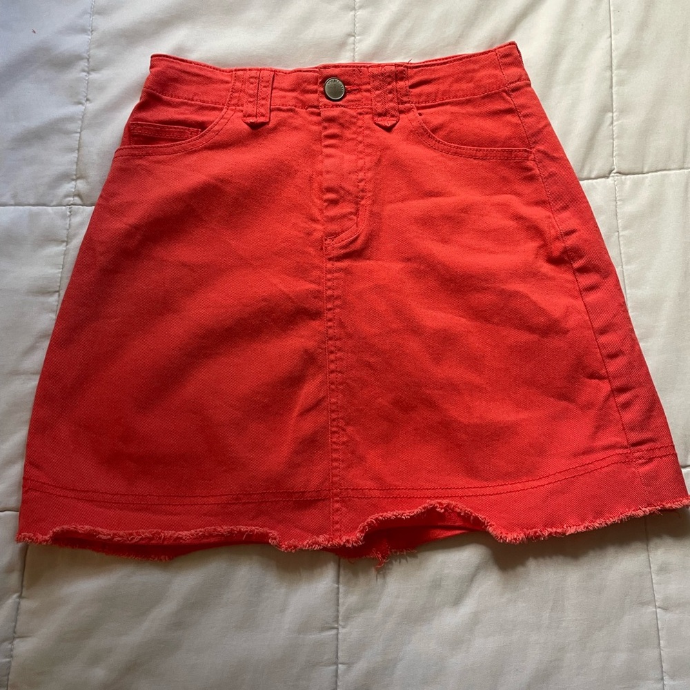 Copper Key Vibrant Red Skirt